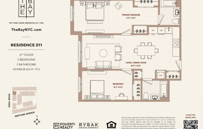 2 beds, 2 baths, $4,100, Unit APT. 211