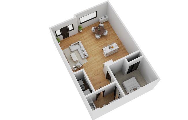 1 bed, 1 bath, 887 sqft, $1,535, Unit 9-104