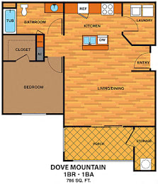 1 bed, 1 bath, 695 sqft, $1,354