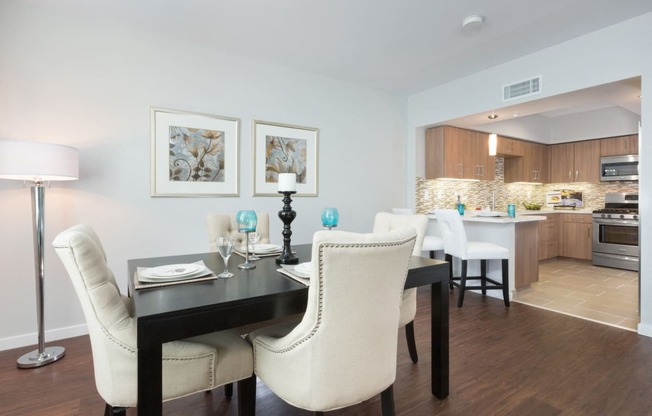 Dining and kitchen area