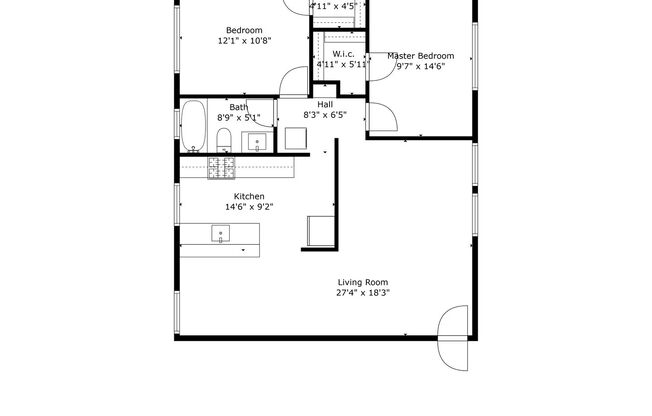 2 beds, 1 bath, 1,009 sqft, $2,195, Unit 01