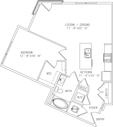 1 bed, 1 bath, 828 sqft, $2,125