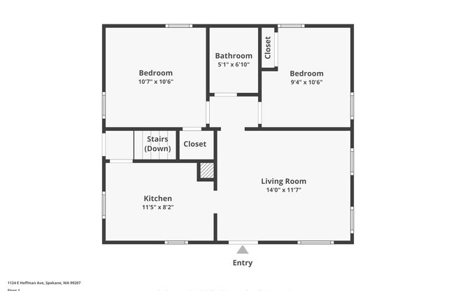 2 beds, 1 bath, $1,395