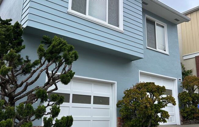 Rare Single Family Home in Forest Knolls with ocean views, back yard and large garage