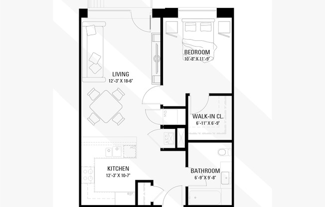 1 bed, 1 bath, 742 sqft, $2,335