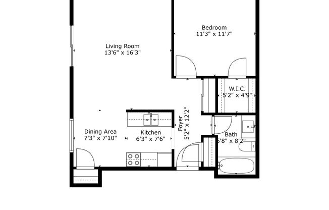 1 bed, 1 bath, 625 sqft, $999, Unit 2021-5