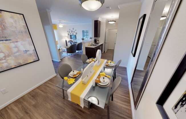 Dining room open to kitchen and living room