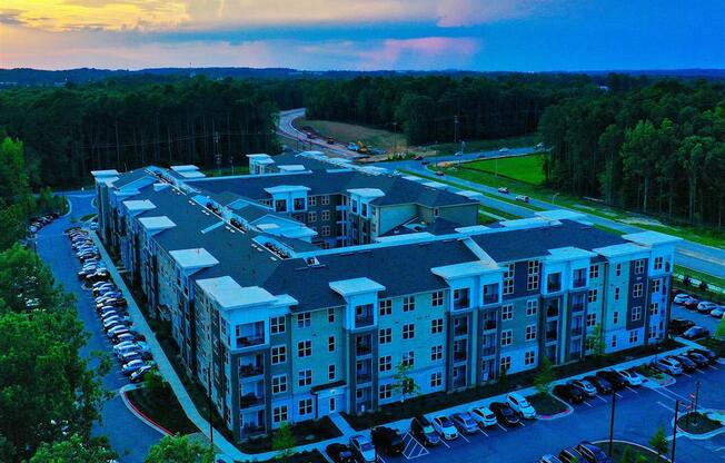 Aerial View Of Pointe at Lake CrabTree in Morrisville, NC Rentals