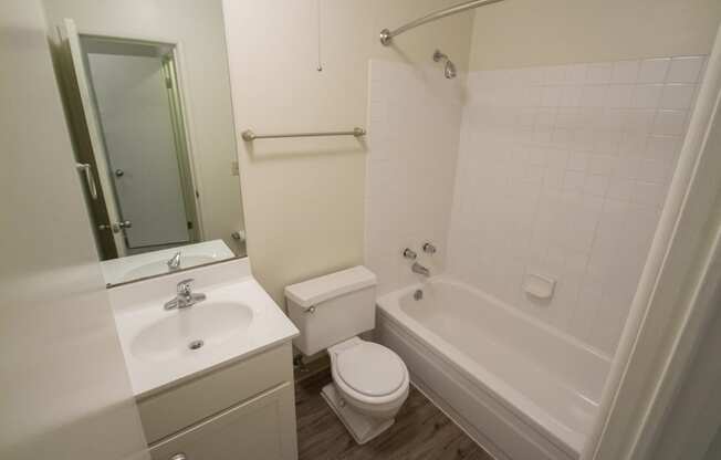 This is a photo of the bathroom in a 849 square foot 2 bedroom, 2 bath apartment at Park Lane Apartments in Cincinnati, OH.