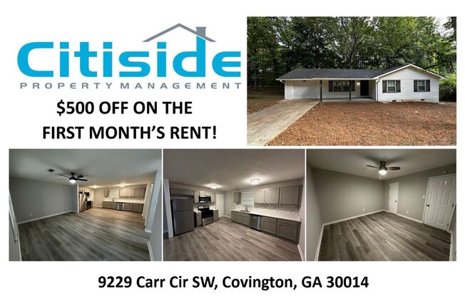 3 Bed and 2 Bath in Covington, GA!---Special Offer: $500 Off the First Month's Rent!