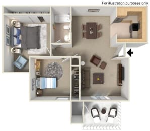 2 beds, 1 bath, 900 sqft, $2,694