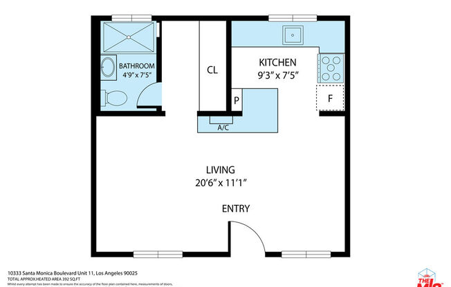 Studio, 1 bath, 400 sqft, $2,095, Unit 11