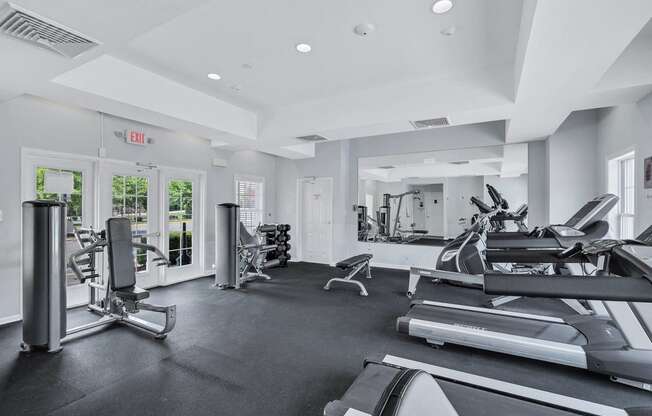 the gym at the runyon canyon apartments in prospect heights il