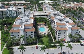 a birds eye view of the resort condominiums