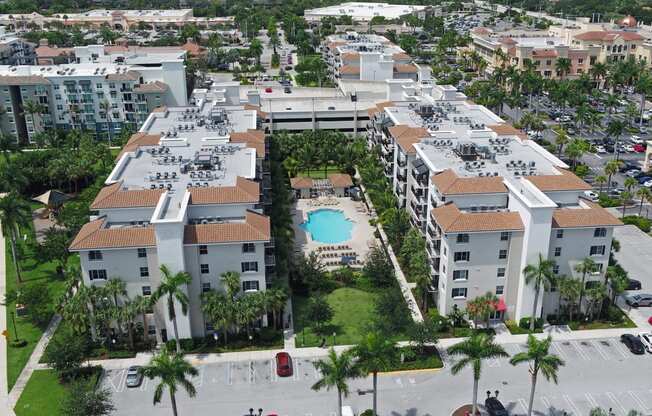a birds eye view of the resort condominiums