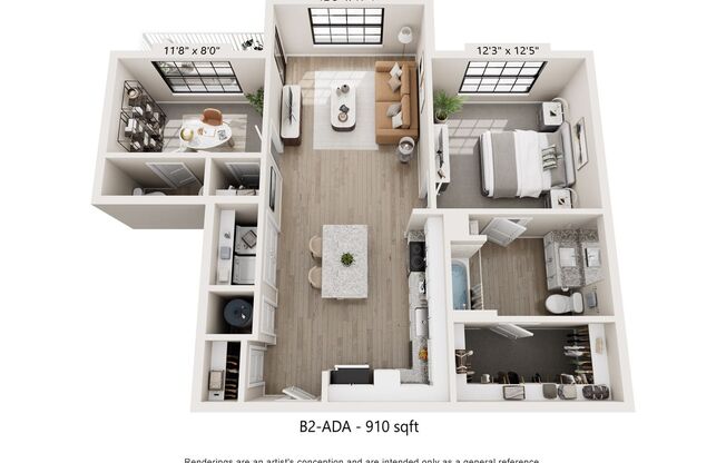 1 bed, 1.5 baths, 910 sqft, $1,995, Unit 5555129