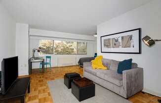 Studio Living Room Couch at Carillon House, Washington, DC, 20007