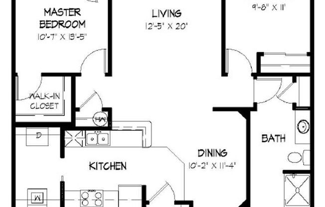 2 beds, 1 bath, 1,020 sqft, $1,429.99, Unit 205