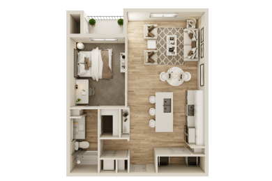 1 bed, 1 bath, 870 sqft, $1,877