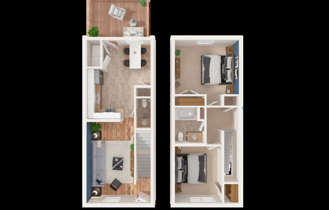 2 beds, 1.5 baths, 1,020 sqft, $1,225, Unit Clearview Commons-405