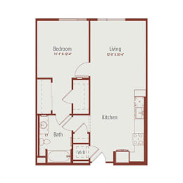 1 bed, 1 bath, 760 sqft, $3,129