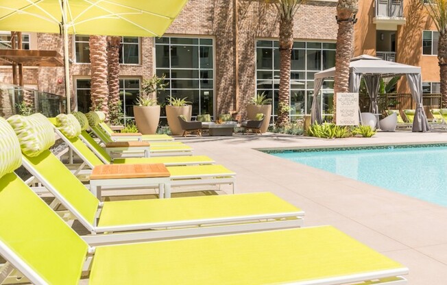 Outdoor Pool + Lounge Chairs