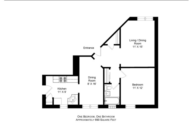 1 bed, 1 bath, 675 sqft, $1,450, Unit 48122A