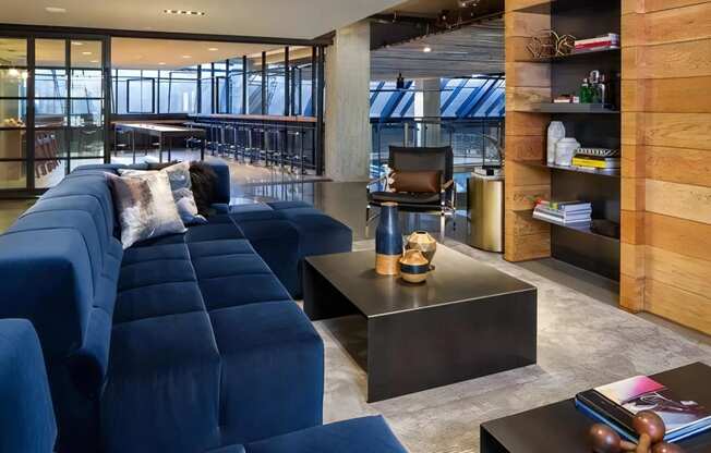 Lounge with Couch and Bar Seating