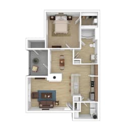 1 bed, 1 bath, 751 sqft, $1,292