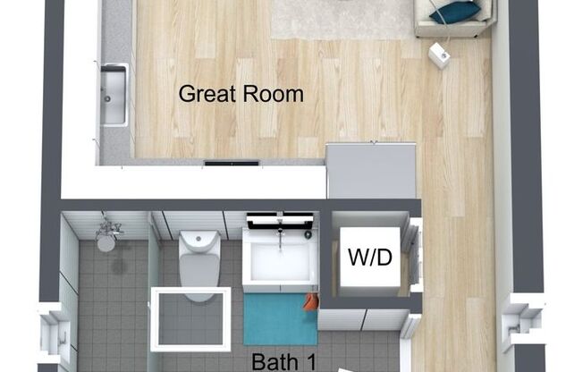 1 bed, 1 bath, 753 sqft, $2,395, Unit 9822 - 37