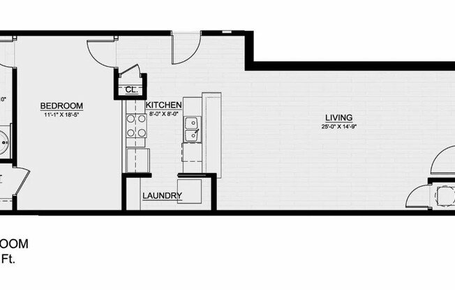 1 bed, 1 bath, 920 sqft, $1,599