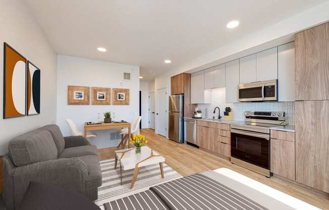 Studio Living Room at The Mason, St. Paul