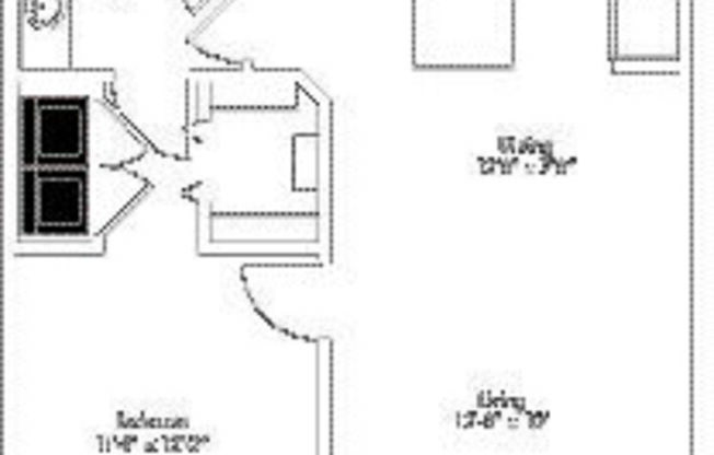 1 bed, 1 bath, 722 sqft, $1,295