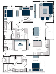 3 beds, 3 baths, 2,037 sqft, $5,424