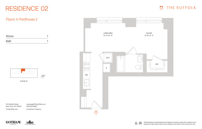 Studio, 1 bath, $5,395, Unit 1602