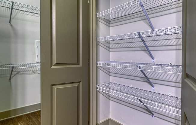 Large storage closets at 4700 Colonnade Apartments in Birmingham, AL