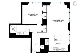 1 bed, 1 bath, 848 sqft, $8,650, Unit 21B
