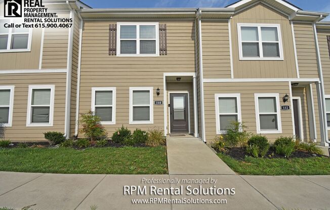 2 BR/2.5BA LaVergne townhome available now!