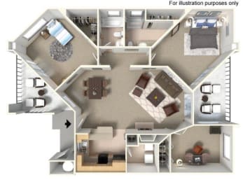 2 beds, 2 baths, 1,242 sqft, $2,356