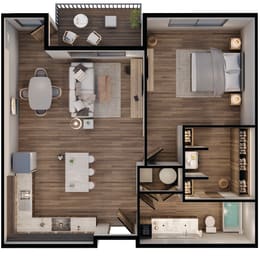 1 bed, 1 bath, 800 sqft, $1,380