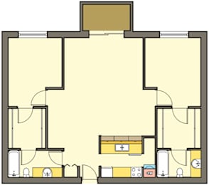 2 beds, 2 baths, 1,092 sqft, $1,950