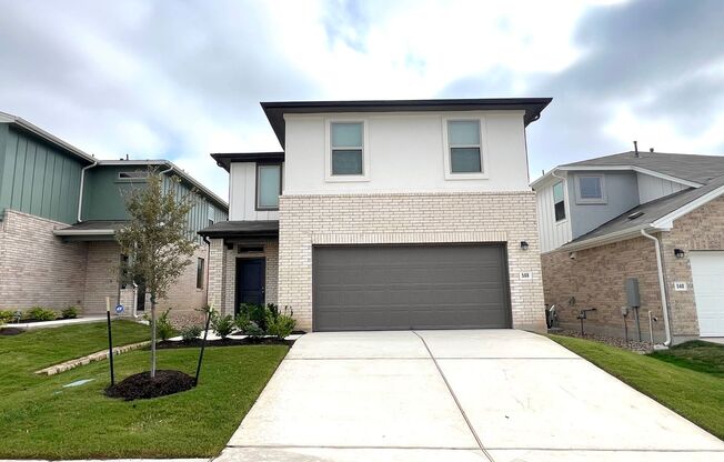 Brand New, Two Stories, 3 Bedrooms and 2.5 Bathroom Single Family Home for Rent in Desired Master Community in Kyle, Texas.