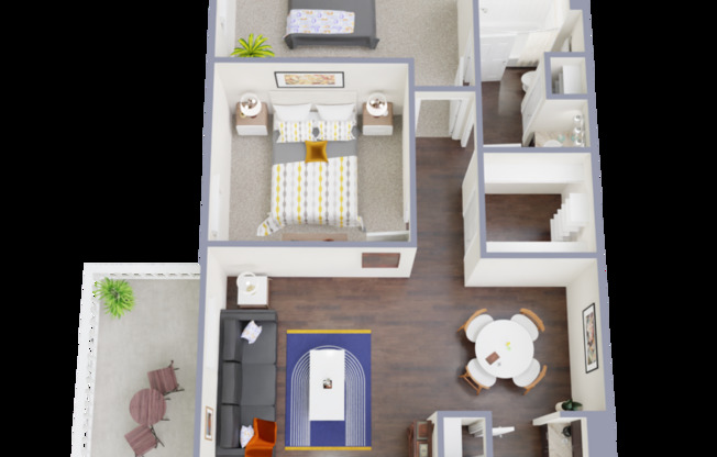 1 bed, 1 bath, 848 sqft, $1,075