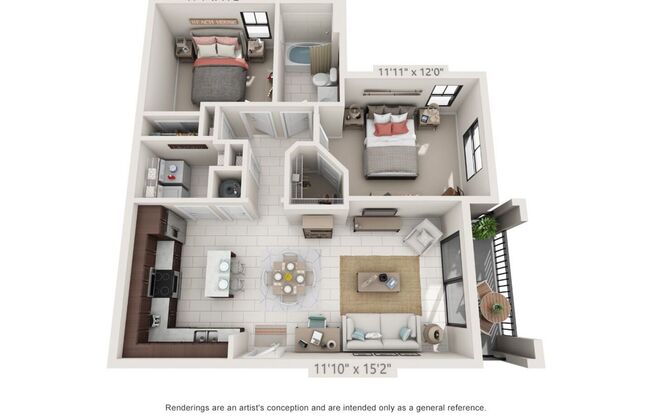 2 beds, 1 bath, 914 sqft, $2,471