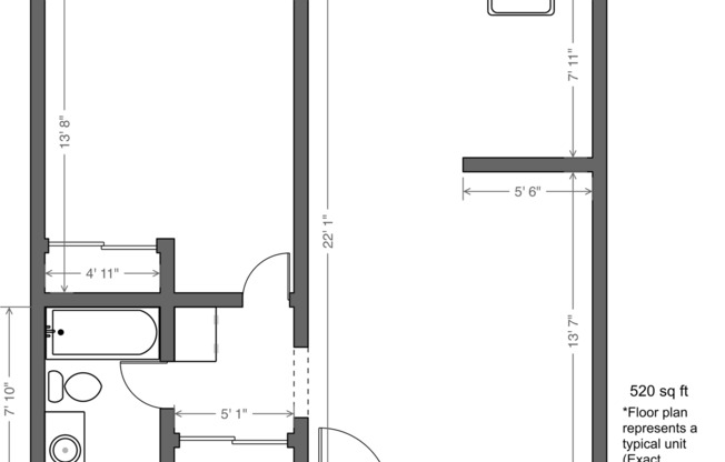 1 bed, 1 bath, $1,775, Unit 171