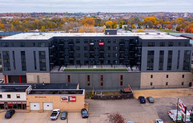 Tyler Street Stacks drone exterior image