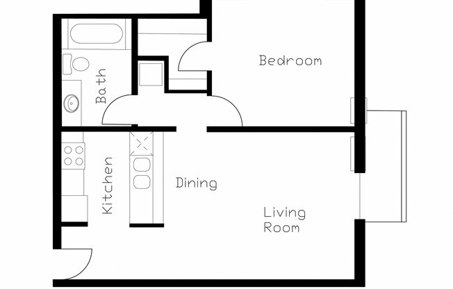 1 bed, 1 bath, 715 sqft, $1,295