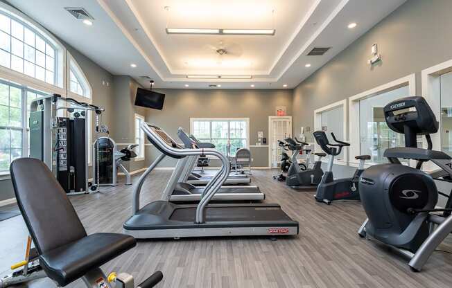 Fitness room with new equipment at The Ledges Weymouth