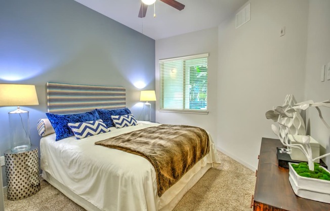 Cozy bedrooms at Accent apartments, 5550 Grosvenor Blvd, 90066