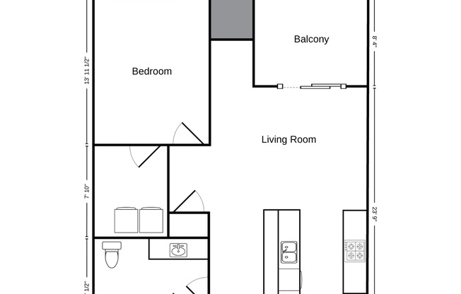 1 bed, 1 bath, 725 sqft, $1,675, Unit WR 305-229